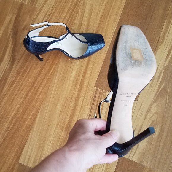 Jimmy Choo Lexica 100 CCL Pumps Navy Size 6 - Picture 7 of 8